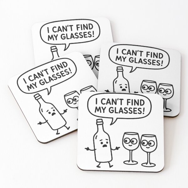 Item preview, Cartoon Wine Bottle with Wine Glasses  designed and sold by ZBIFBOUETLA.