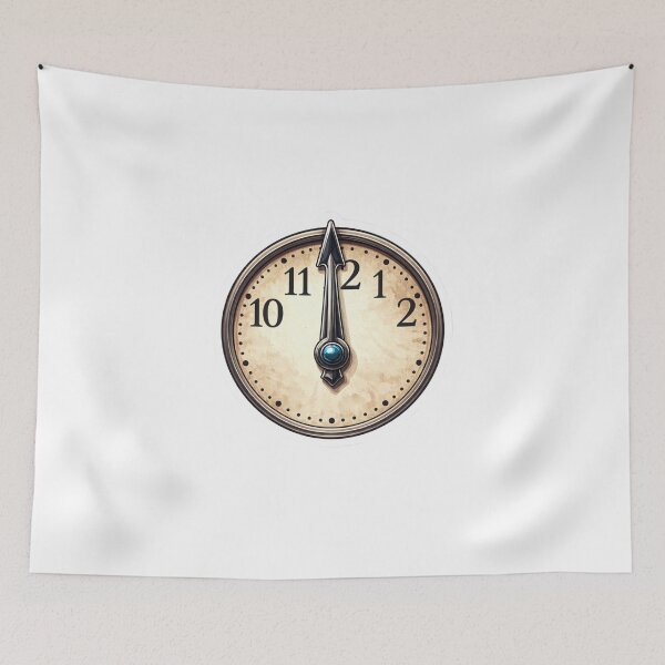Item preview, Minute Hand Sticker – Time & Minimal Clock Illustration designed and sold by Ahmed Elgendy.