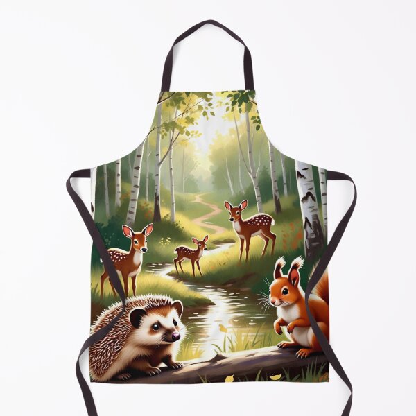 Item preview, Forest Animals Deer Hedgehog Squirrel Woodland Scene designed and sold by SassyArtistry.