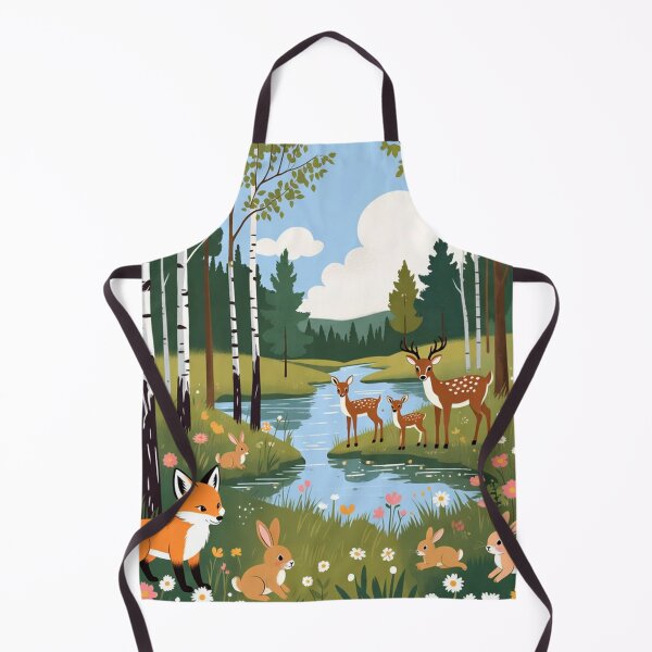 Item preview, Forest Animals Deer Rabbits Fox Woodland Scene designed and sold by SassyArtistry.