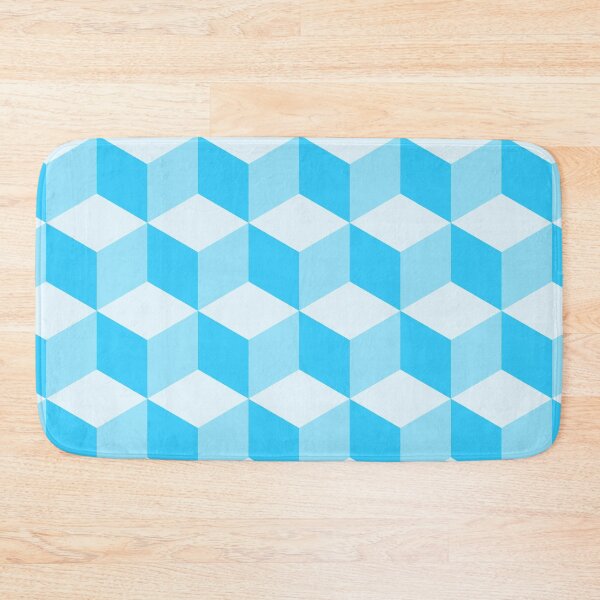 Item preview, Cool Blue Isometric 3D Cubes Pattern designed and sold by patternsoup.