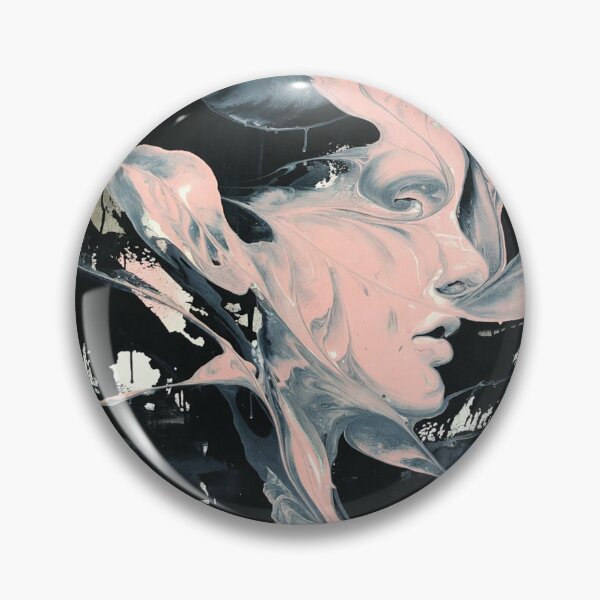 Item preview, Abstract Alien Humanoid Face Fluid Paint Art designed and sold by SassyArtistry.