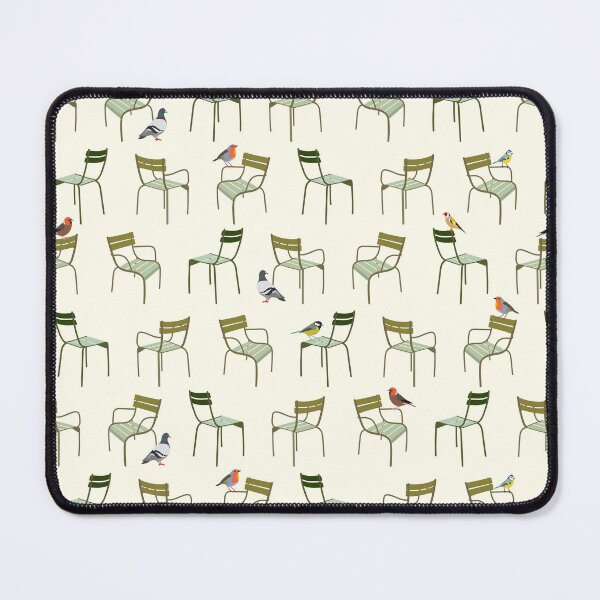 Item preview, Paris park iconic green chairs with native birds designed and sold by Jennifer Ladd.