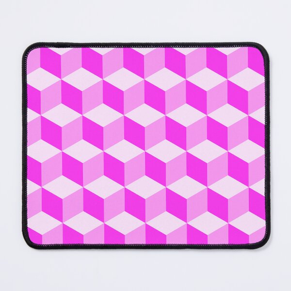Item preview, Pink Isometric 3D Cubes Pattern designed and sold by patternsoup.