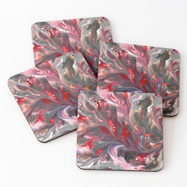 Item preview, Abstract Red Fluid Paint Swirl Texture designed and sold by SassyArtistry.