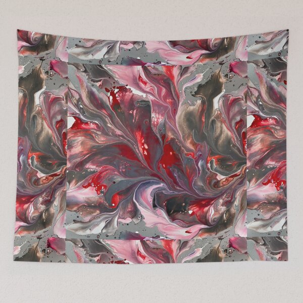 Item preview, Abstract Red Fluid Paint Swirl Texture designed and sold by SassyArtistry.