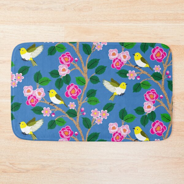 Item preview, Japanese sakura flower branches with yellow birds designed and sold by Jennifer Ladd.
