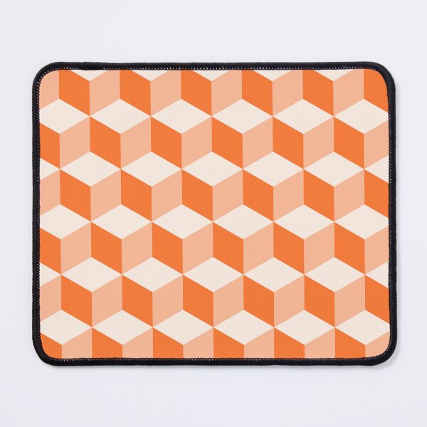 Item preview, Orange Isometric 3D Cubes Pattern designed and sold by patternsoup.