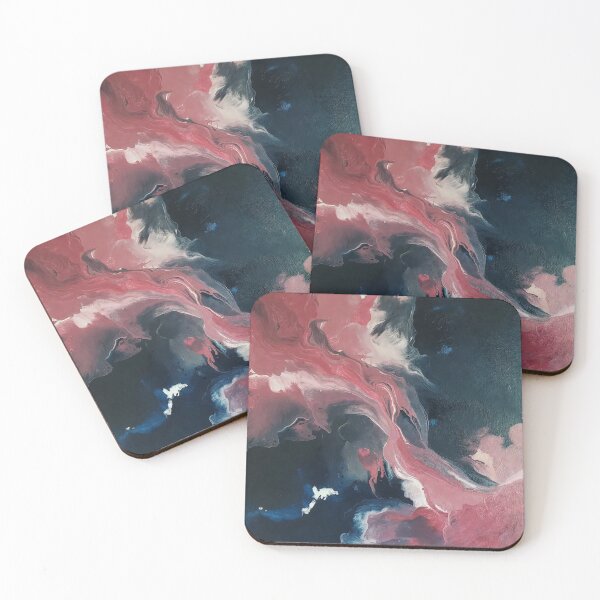 Item preview, Red Blue Marble Abstract Stone Texture Art designed and sold by SassyArtistry.