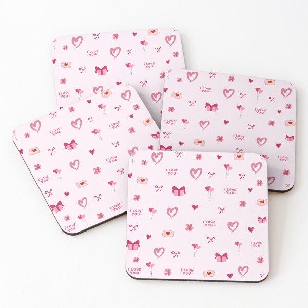 Item preview, Cute Pink Valentine Pattern with Hearts & Love Notes designed and sold by Nanobloom.