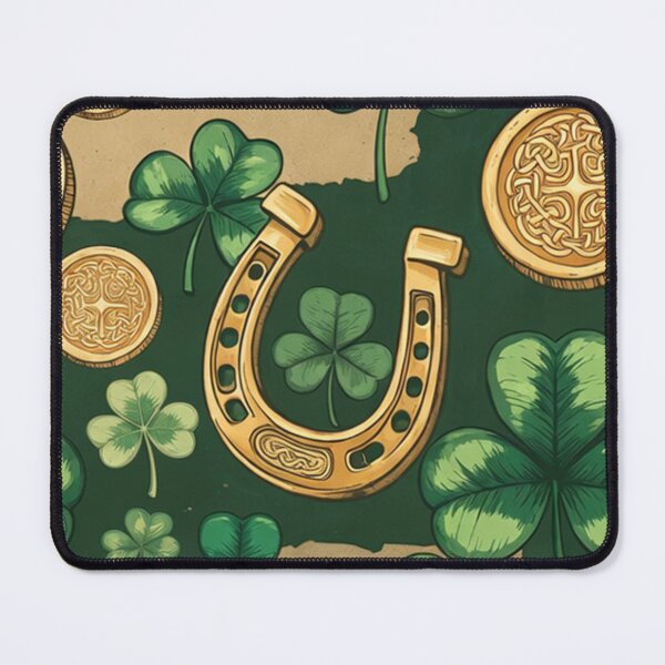 Item preview, St Patrick Clover Gold Coin Pattern designed and sold by SassyArtistry.