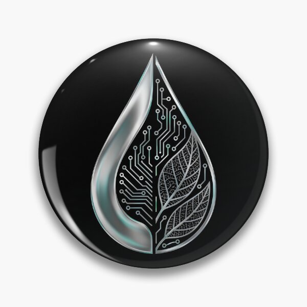 Item preview, Future Nature – Cyberpunk leaf in liquid chrome droplet designed and sold by Fuechse.