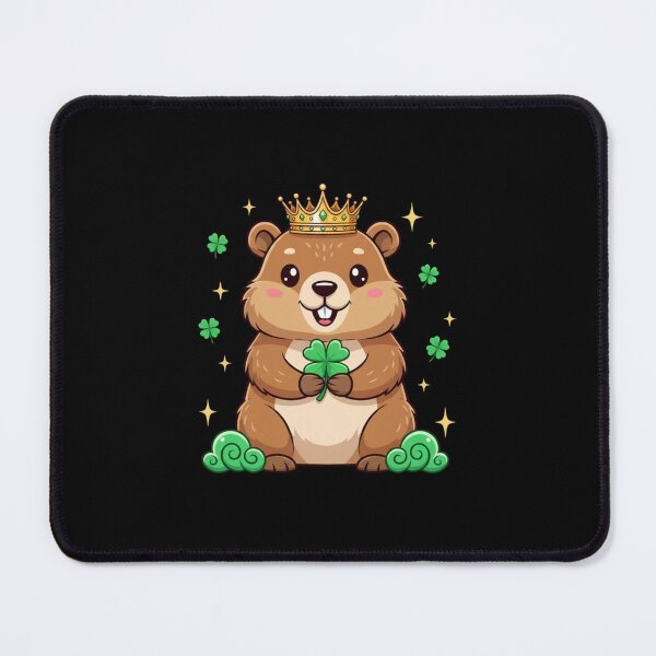 Item preview, Lucky King Beaver Four Leaf Clover designed and sold by CORJIDOG-ART.