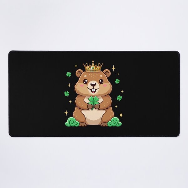 Item preview, Lucky King Beaver Four Leaf Clover designed and sold by CORJIDOG-ART.