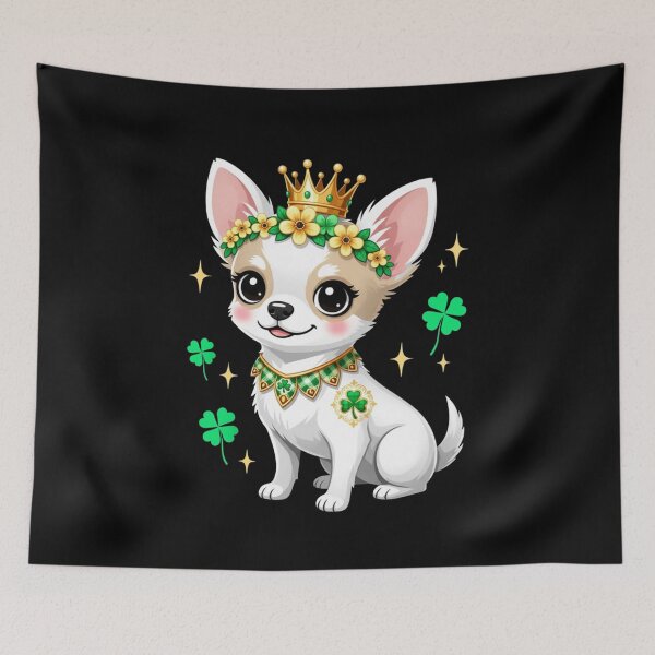 Item preview, Chihuahua Queen Shamrock Crown designed and sold by CORJIDOG-ART.