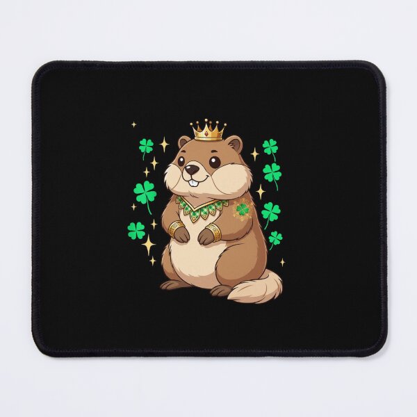 Item preview, Groundhog King Of Luck St Patricks Day Groundhog Owner Gift designed and sold by CORJIDOG-ART.