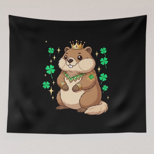 Item preview, Groundhog King Of Luck St Patricks Day Groundhog Owner Gift designed and sold by CORJIDOG-ART.
