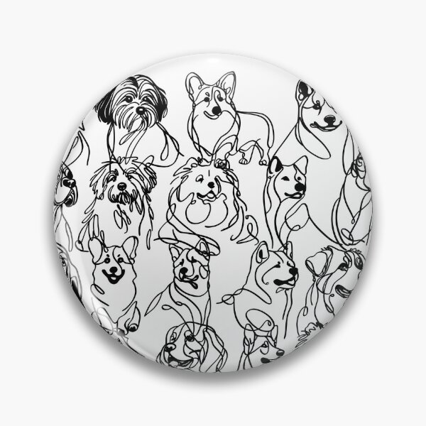 Item preview, Doodle Sketched Dogs Outline designed and sold by CamilasPrints.