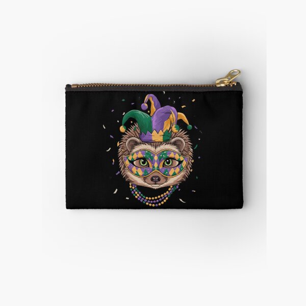Item preview, Mardi Gras Hedgehog Jester Mask Beads designed and sold by CORJIDOG-ART.