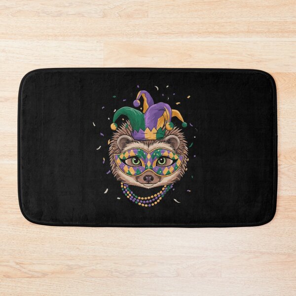 Item preview, Mardi Gras Hedgehog Jester Mask Beads designed and sold by CORJIDOG-ART.
