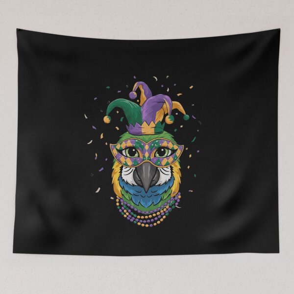 Item preview, Mardi Gras Parrot Jester Carnival Celebration designed and sold by CORJIDOG-ART.