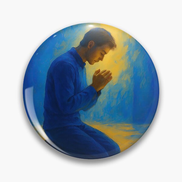 Item preview, Kneeling in Prayer - Man Praying Painting designed and sold by Pastor Reeves Studio.