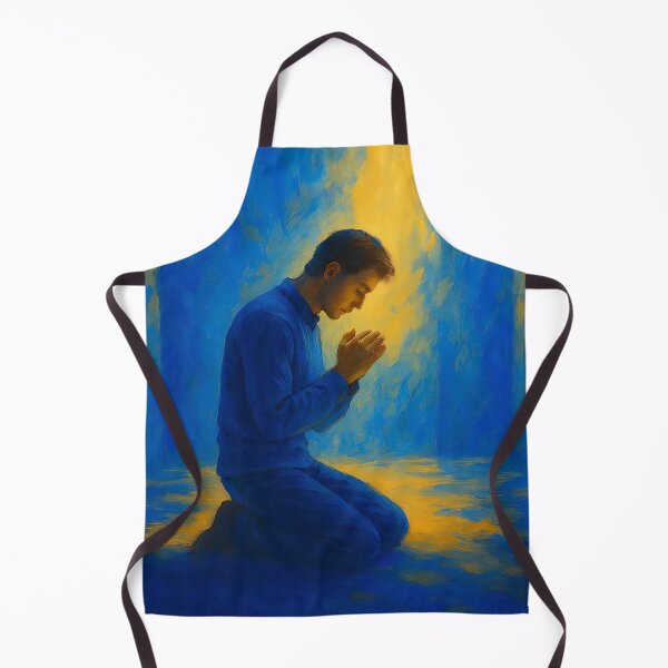 Item preview, Kneeling in Prayer - Man Praying Painting designed and sold by Pastor Reeves Studio.