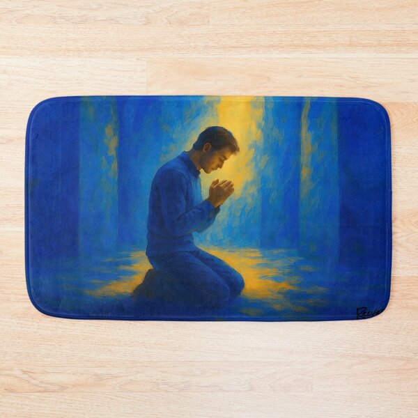 Item preview, Kneeling in Prayer - Man Praying Painting designed and sold by Pastor Reeves Studio.