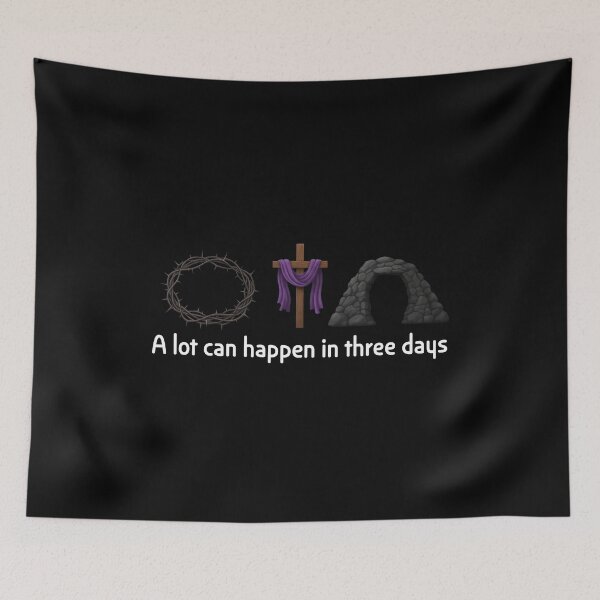 Item preview, Three Days - Christian Resurrection Graphic Tee designed and sold by PrintAtelier.