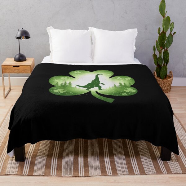 Item preview, St Patricks Day Dinosaur Shamrock Irish Fan designed and sold by salmzouriart.