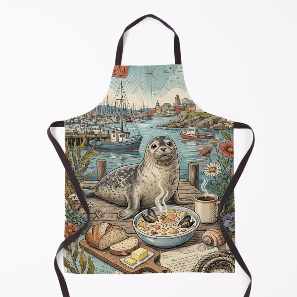 Item preview, Vintage Halifax Harbor Seal Postcard designed and sold by CoffeeinBloom.