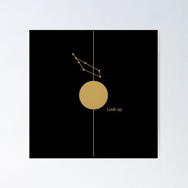 Item preview, Look up. – Minimalist astronomy design with constellations designed and sold by Fuechse.