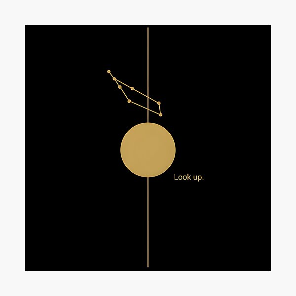Item preview, Look up. – Minimalist astronomy design with constellations designed and sold by Fuechse.