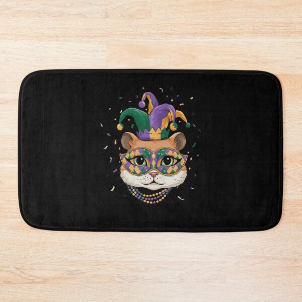 Item preview, Mardi Gras Cat Jester Hat Mask Beads designed and sold by CORJIDOG-ART.