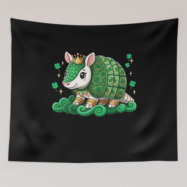Item preview, Lucky St. Patrick's Day Armadillo Queen designed and sold by CORJIDOG-ART.
