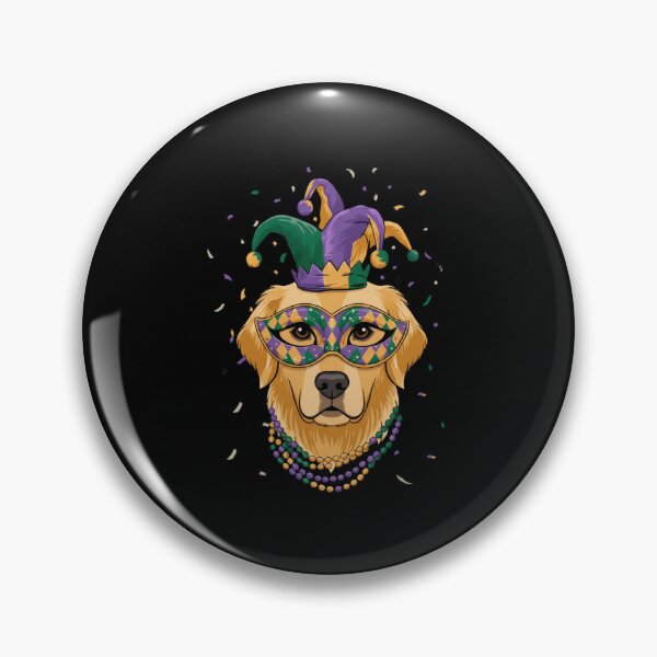 Item preview, Mardi Gras Golden Retriever Dog Lover designed and sold by CORJIDOG-ART.
