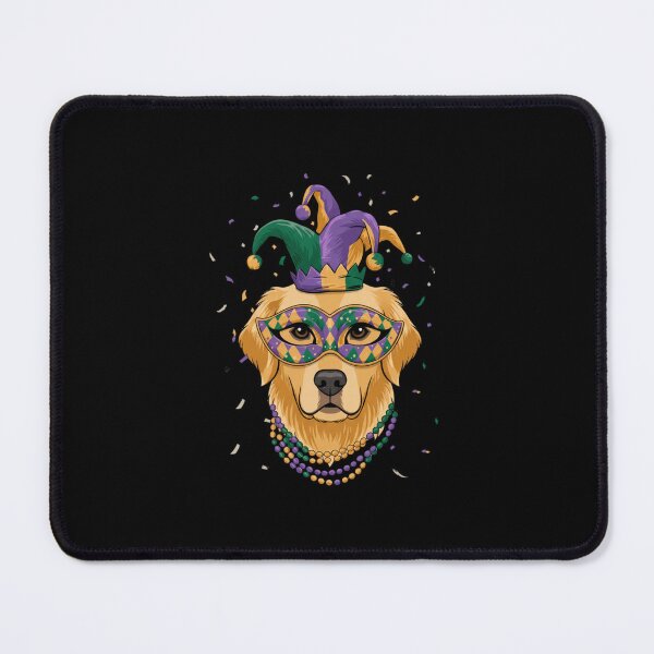 Item preview, Mardi Gras Golden Retriever Dog Lover designed and sold by CORJIDOG-ART.