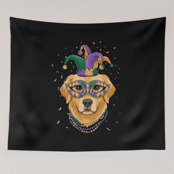 Item preview, Mardi Gras Golden Retriever Dog Lover designed and sold by CORJIDOG-ART.