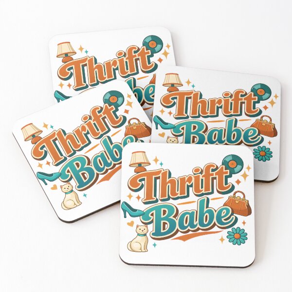Item preview, Thrift Babe Retro Thriftcore Vintage Shopping Design designed and sold by Luvahawb.