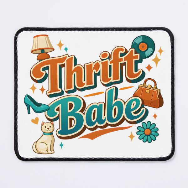 Item preview, Thrift Babe Retro Thriftcore Vintage Shopping Design designed and sold by Luvahawb.