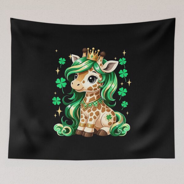 Item preview, Cute Giraffe Queen St Patricks Day Lucky Giraffe Lover designed and sold by CORJIDOG-ART.