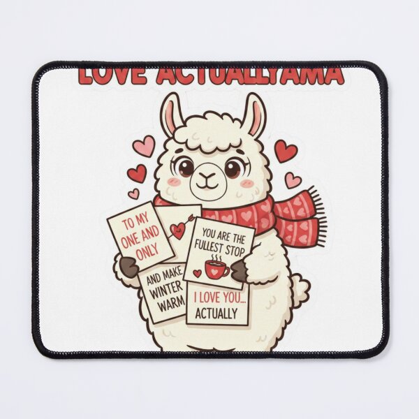 Item preview, Love Actuallyama – Funny Llama Romance Movie Parody Sticker designed and sold by Imaginarium of Chaos falcon88 .