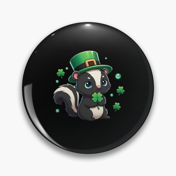 Item preview, Lucky Skunk St Patricks Day Irish Shamrock designed and sold by CORJIDOG-ART.