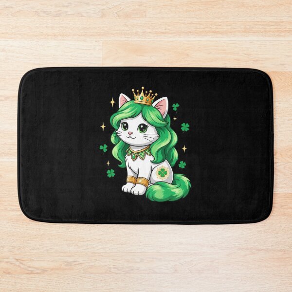 Item preview, St Patrick's Day Cat Queen Shamrock Irish Charm designed and sold by CORJIDOG-ART.