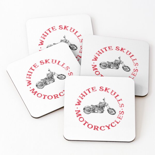 Item preview, White Skulls Motorcycle T-Shirt designed and sold by vibrant1502.