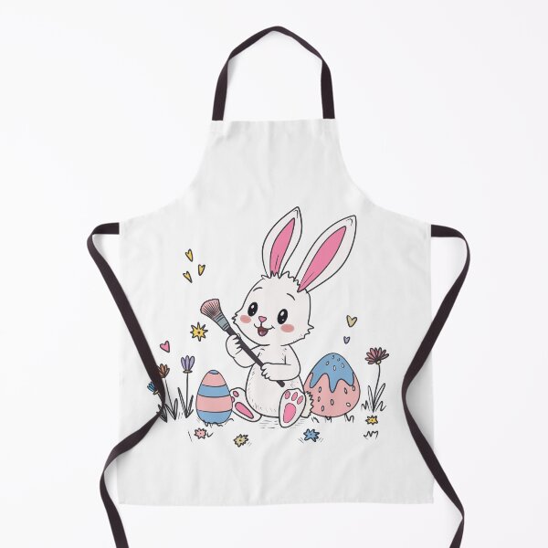 Artikelvorschau, Niedlicher Osterhase beim Eierbemalen – Bezaubernde Frühlingsillustration entworfen und verkauft von SimoesArtistry.