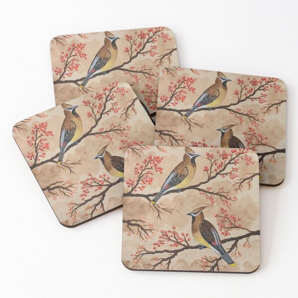 Item preview, Cedar waxwing birds perched in a tree  designed and sold by Matt Starr Fine Art .