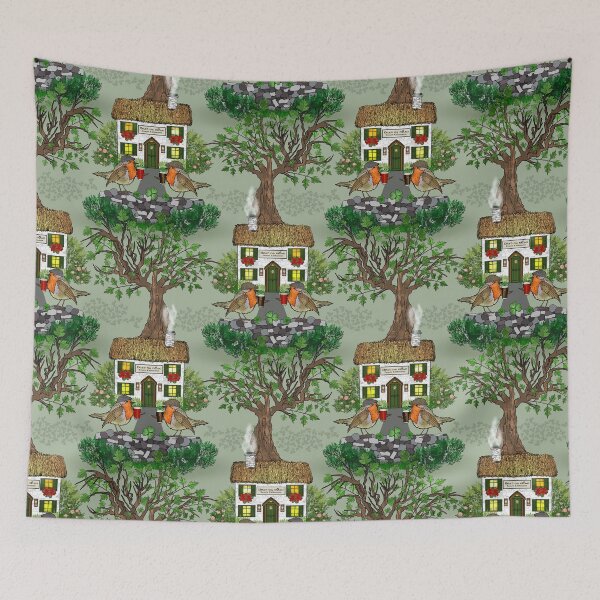 Item preview, Wee Irish Robins at a Thatched Cottage Pub designed and sold by IrishVikingDesigns.
