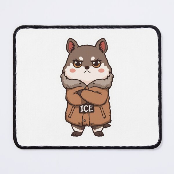 Item preview, Grumpy Anti ICE Hoodie Dog Sticker – Cute Protest Animal Sticker, Ironic Political Sticker, Activist Laptop & Water Bottle Decal designed and sold by bevastore.