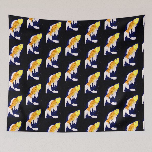 Item preview, Whimsical Goldfish Art: Bright Colorful Illustration designed and sold by LucilleErebus.